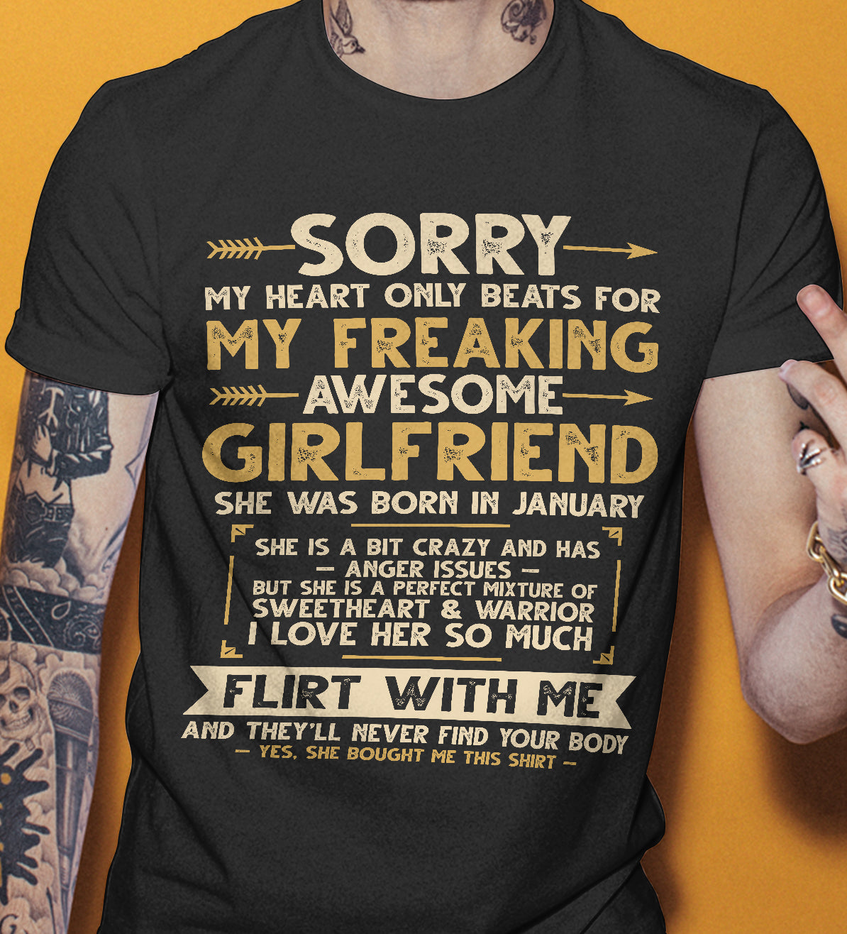 January – Awesome Girlfriend Born In January – Special Gift for Your Boyfriend – TOP01 (SKU12-238-01)