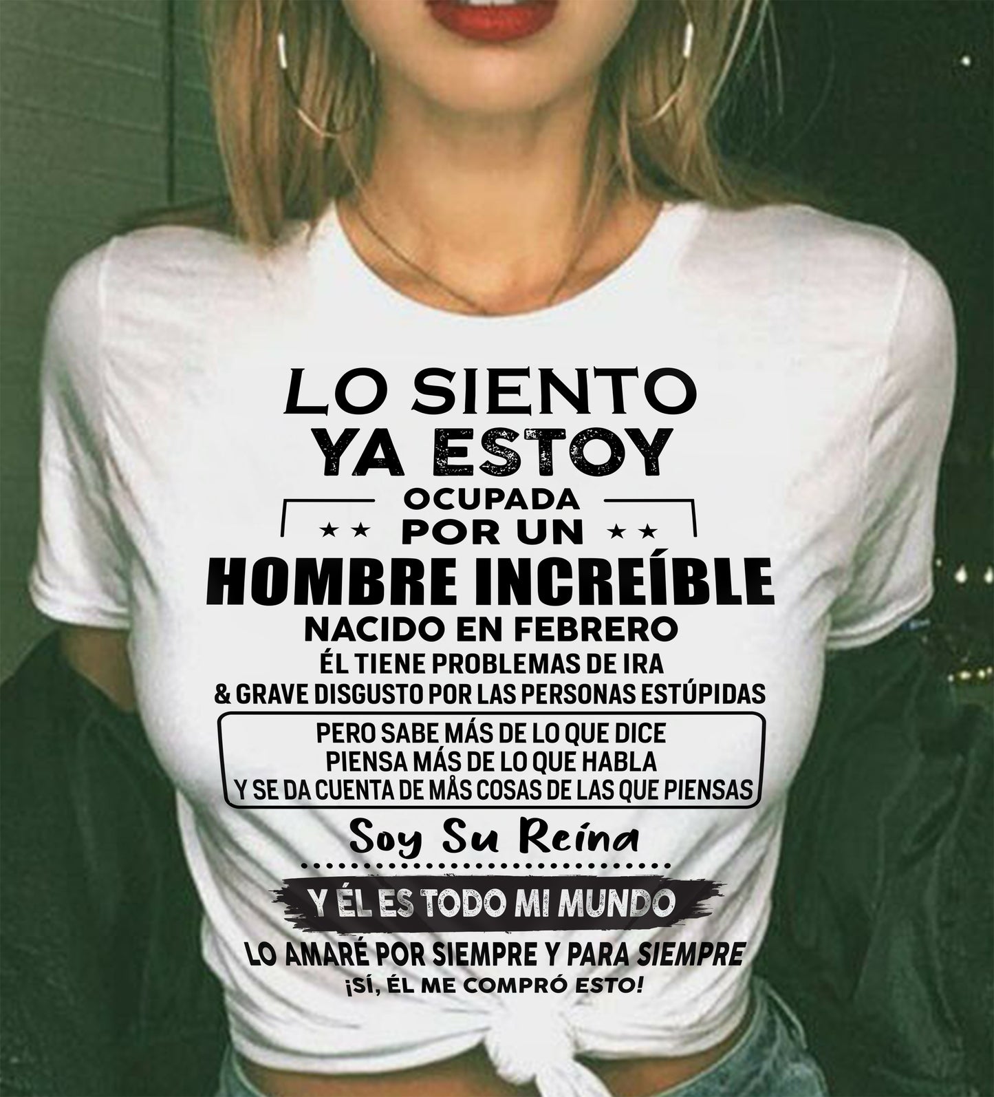 Febrero - Fantástico novio nacido en Febrero - Regalo especial para tu novia - TOP02 (SKU2605-223-02)