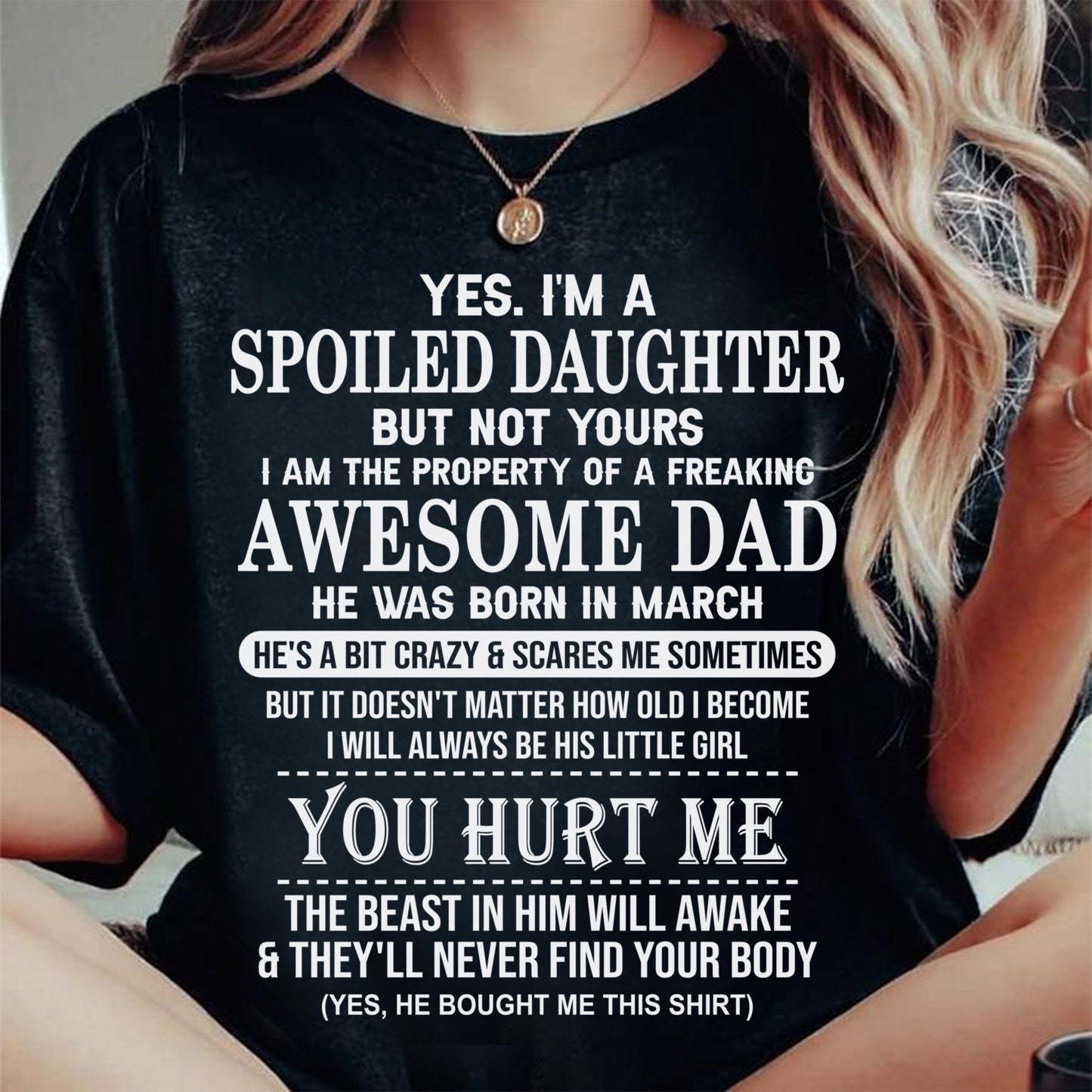 March – Awesome Dad Born In March – Special Gift For Your Daughter – TOP03 (SKU10-121-03)