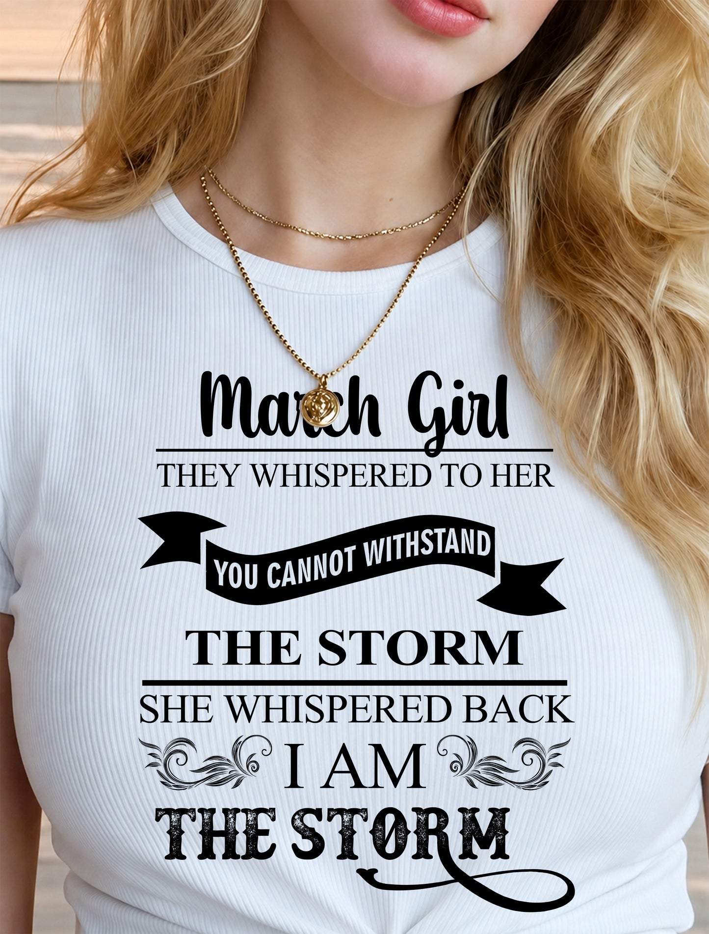 March - Awesome Girl Born In March TOP03 (SKU2607-343-03)
