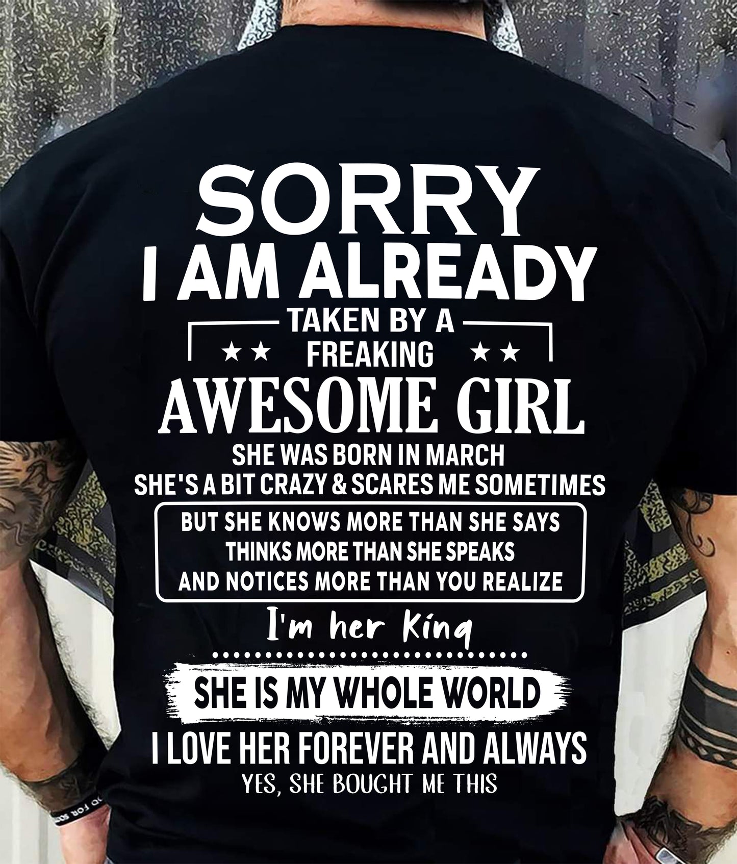 March - Awesome Girlfriend Born In March - Special gift for your Boyfriend - TOP03 (SKU2608-21-03)
