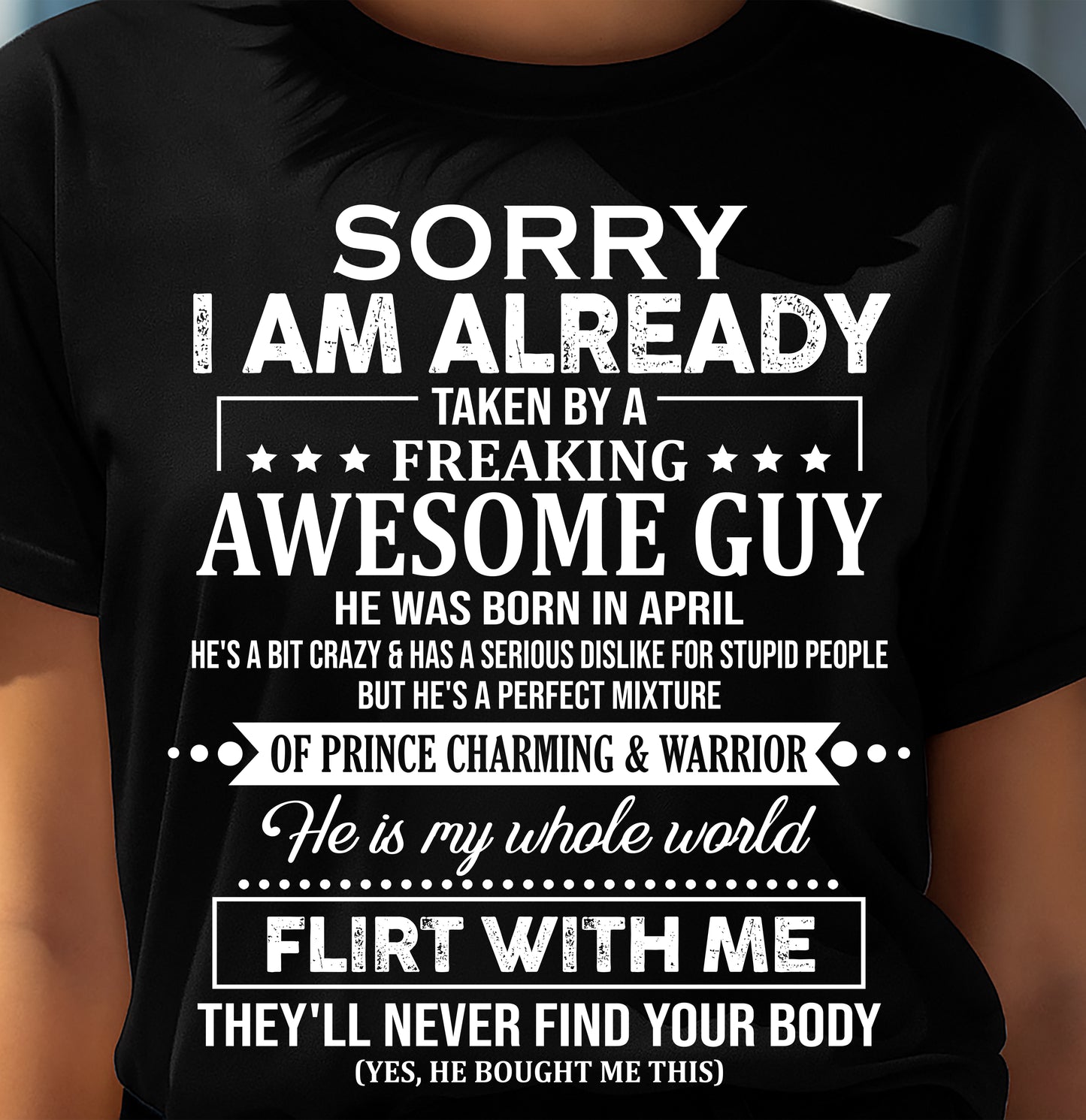 April - Awesome Boyfriend Born In April - Special gift for your Girlfriend - TOP04 (SKU10-44-04)