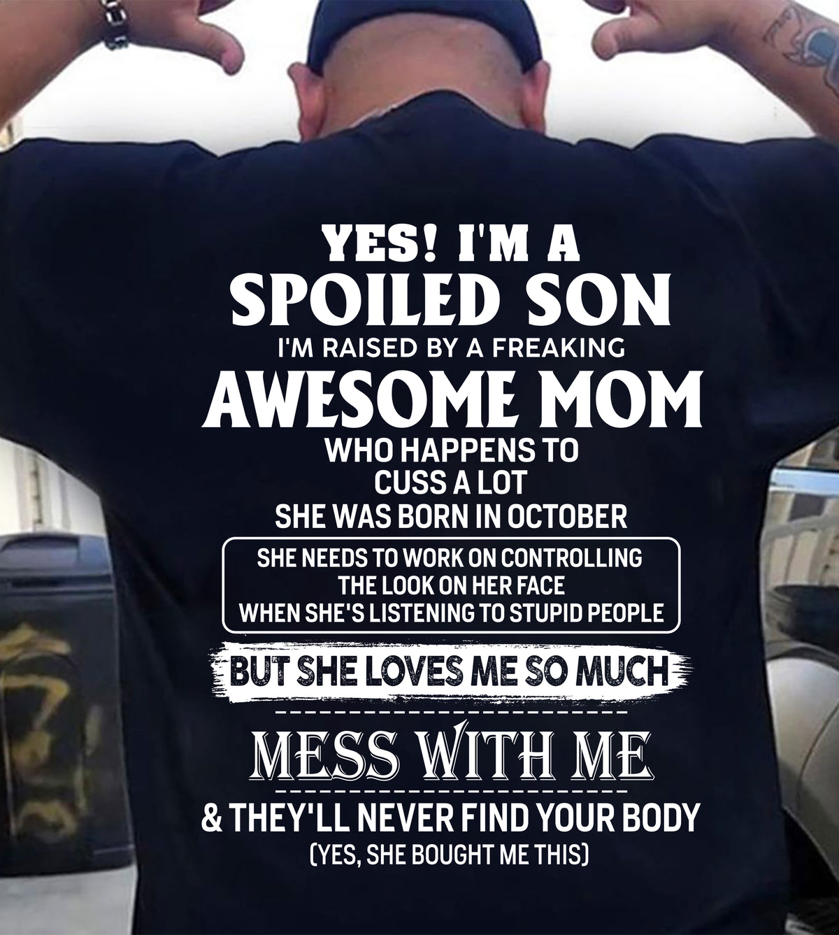 October - Awesome Mom Born In October - Special Gift for Your Son - TOP10 (SKU2609-375-10)