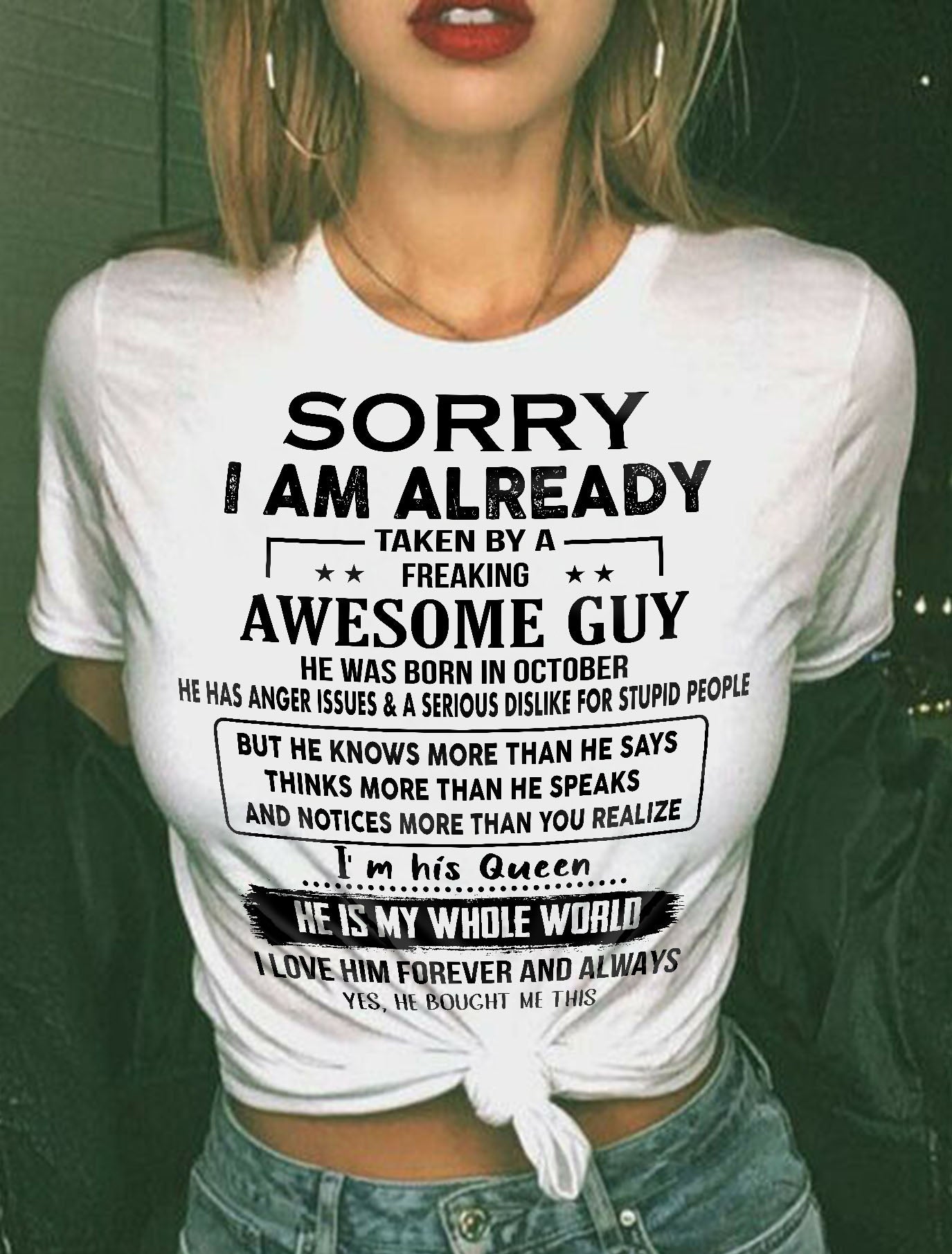 October - Awesome Boyfriend Born In October- Special gift for your Girlfriend - TOP10(SKUT08-11-10)