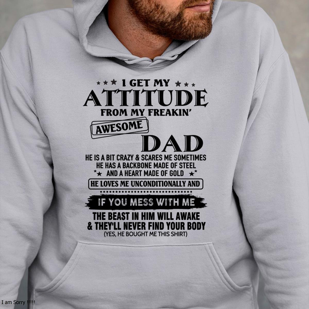 Attitude - Awesome Dad - Perfect gift for your son - TOP00 FROM MAN (SKU-TDADC-00)