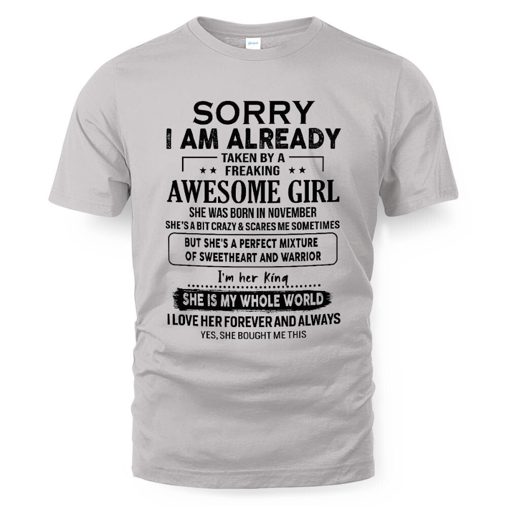 November – Awesome Girlfriend Born In November – Special gift for your Boyfriend – TOP11 (SKUT22-02-11)