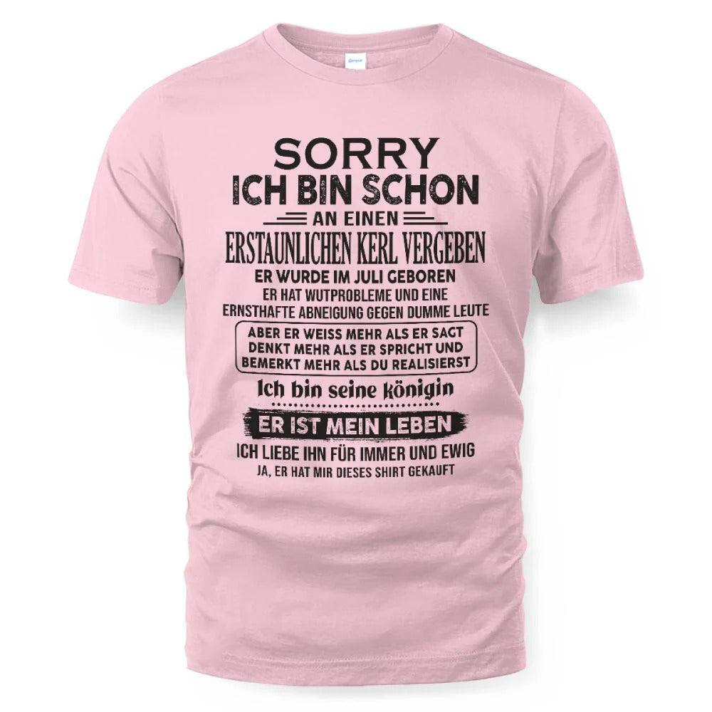 Juli - Toller Freund, geboren im Juli - Besonderes Geschenk für deine Freundin - TOP07 (SKU04-136-07)