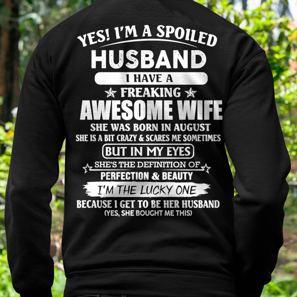 August - Awesome Wife Born In August - Special gift for your Husband - TOP08 (SKUS08-22-08)