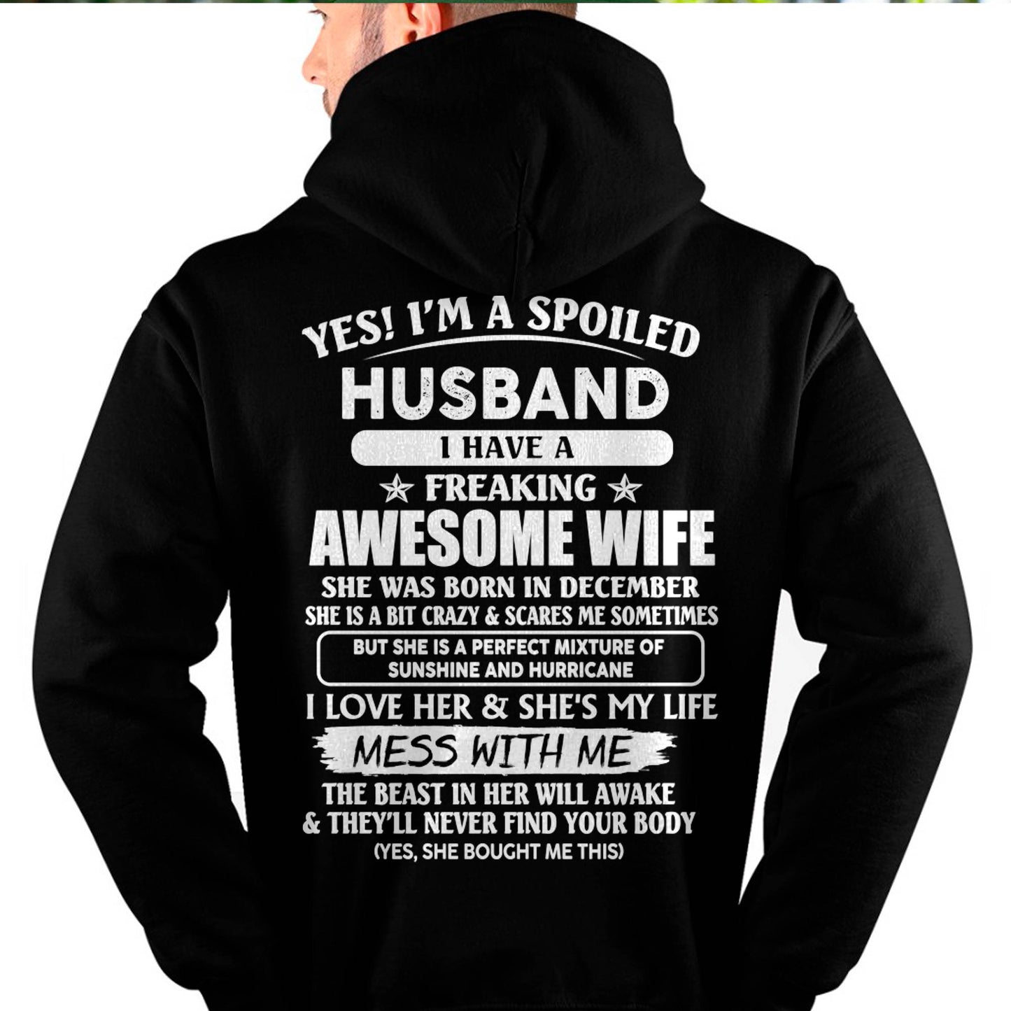 December - Awesome Wife Born In December - Special gift for your Husband - TOP12 (SKUT07-180-12)