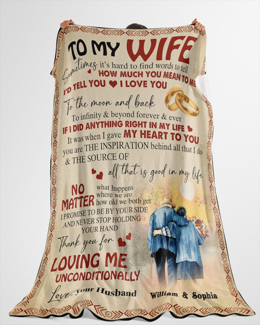 Special blanket for Wife - From Husband blanket (SKUNOEL-43)