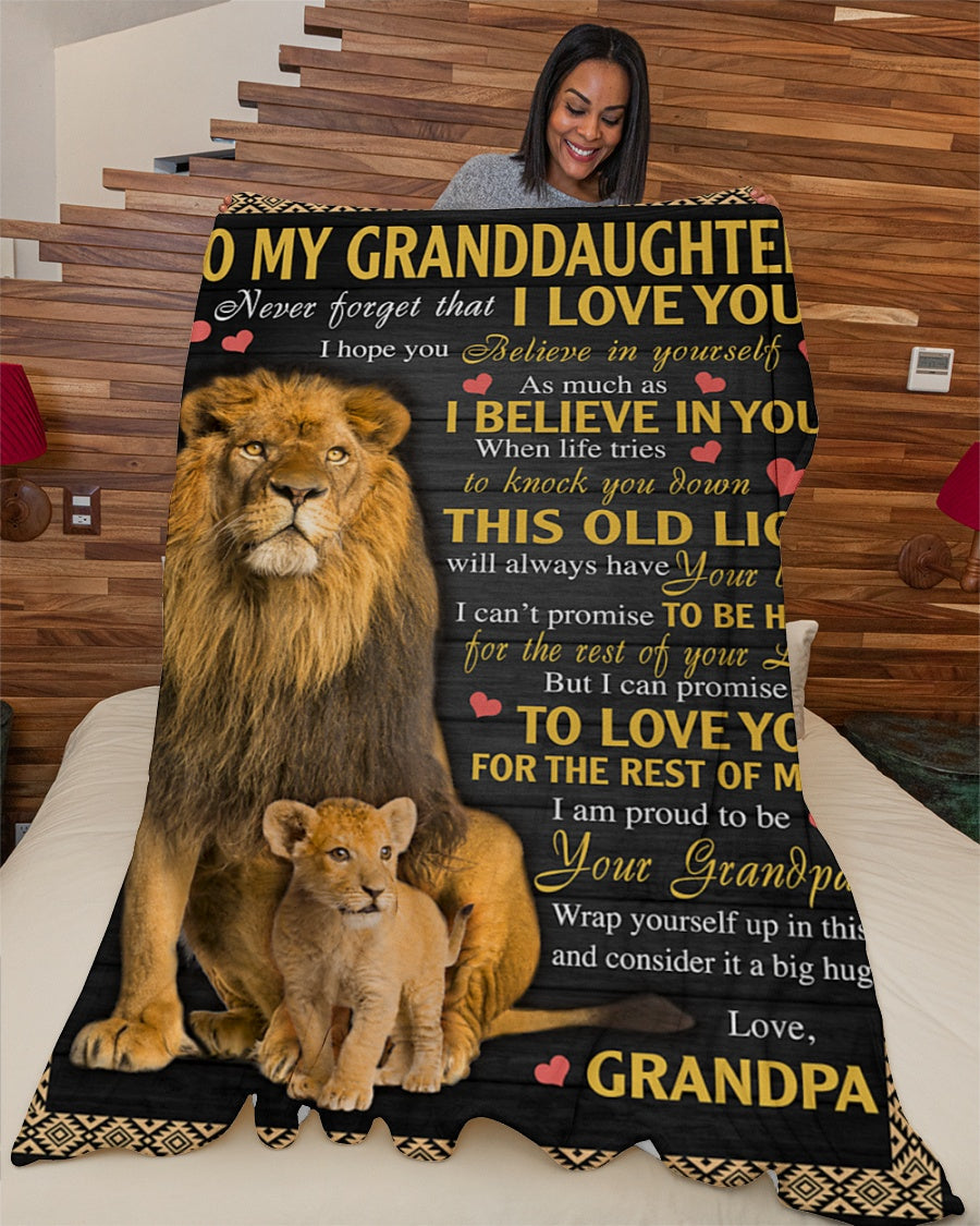 Special Gift For Your Granddaughter Blanket - From Grandpa