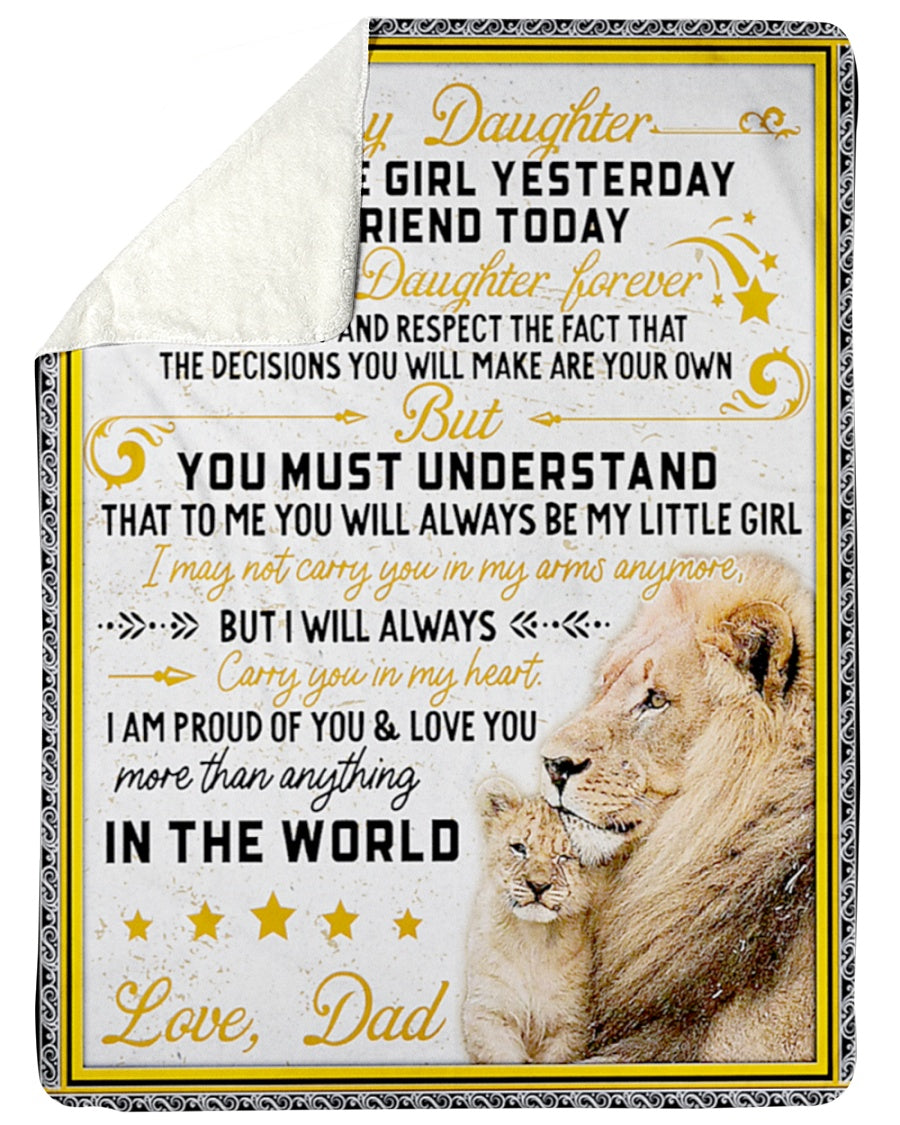 Special gift for your daughter blanket - from Dad (SKUNOEL-73)