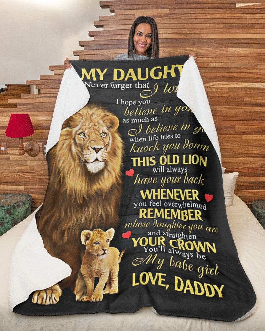 Gift For Daughter From Dad - Lion Blanket (SKUNOEL-81)