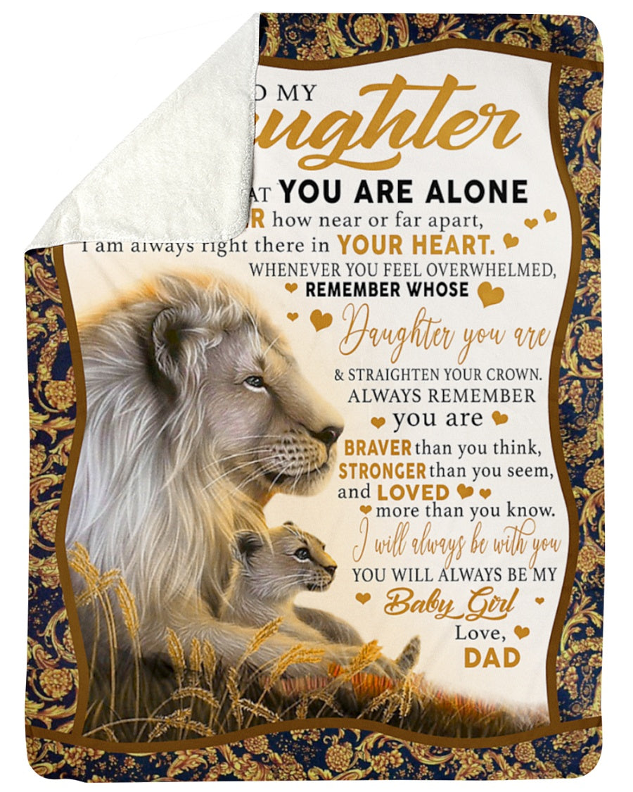 Love Your Dad Blanket - Gift For Daughter From Dad - To My Daughter (SKUNOEL-76)