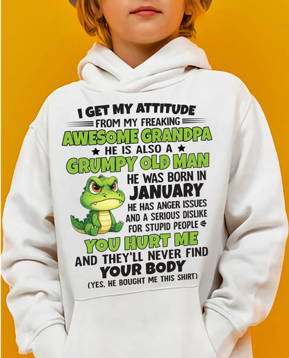 January - Awesome Grandpa Born In January - Special gift for your Grandchildren - TOP01 (SKU09-118-01)