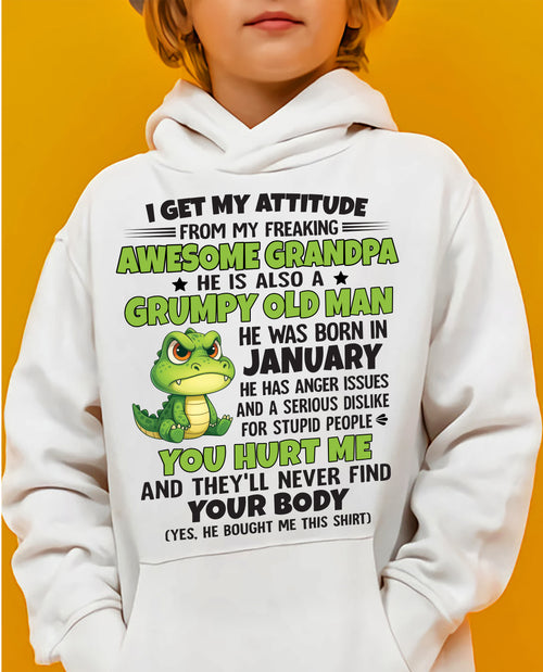 January - Awesome Grandpa Born In January - Special gift for your Grandchildren - TOP01 (SKU09-118-01)