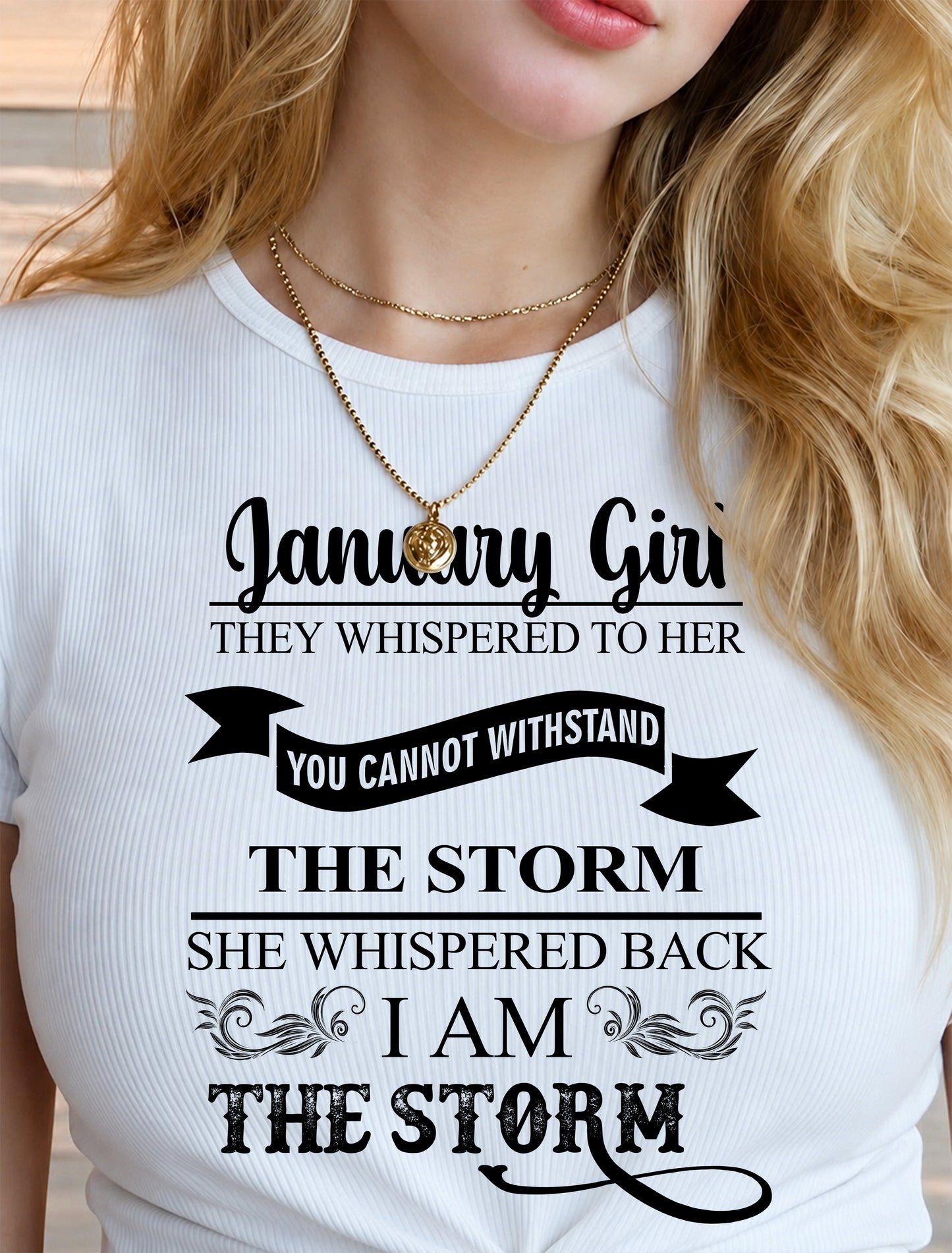 January - Awesome Girl Born In January TOP01 (SKU2607-343-01)