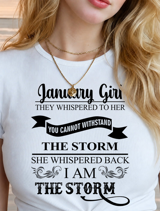 January - Awesome Girl Born In January TOP01 (SKU2607-343-01)