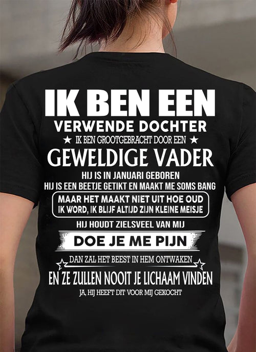 Januari - Geweldige vader geboren in januari - Speciaal cadeau voor je dochter - TOP01 (SKU2605-224-01)
