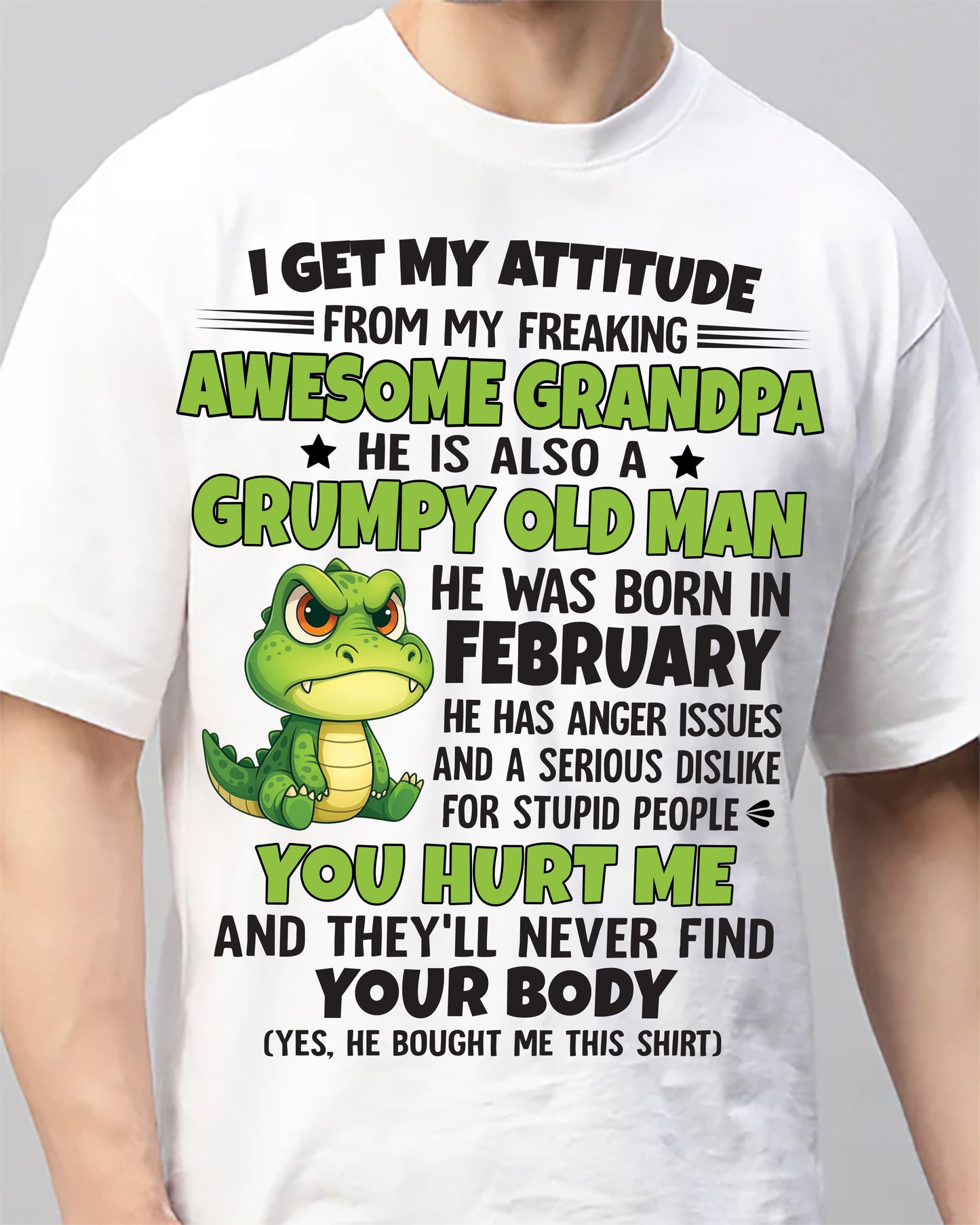 February - Awesome Grandpa Born In February - Special gift for your Grandchildren - TOP02 (SKU09-118-02)