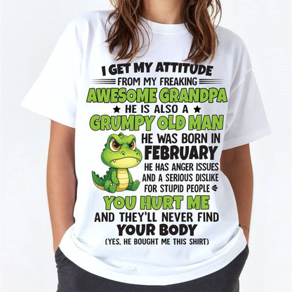 February - Awesome Grandpa Born In February - Special gift for your Grandchildren - TOP02 (SKU09-118-02)