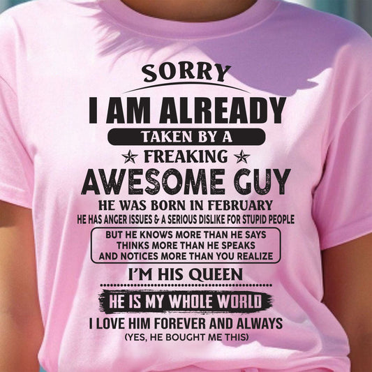 February - Awesome Boyfriend Born In February - Special gift for your Girlfriend - TOP02 (SKU07-177-02)
