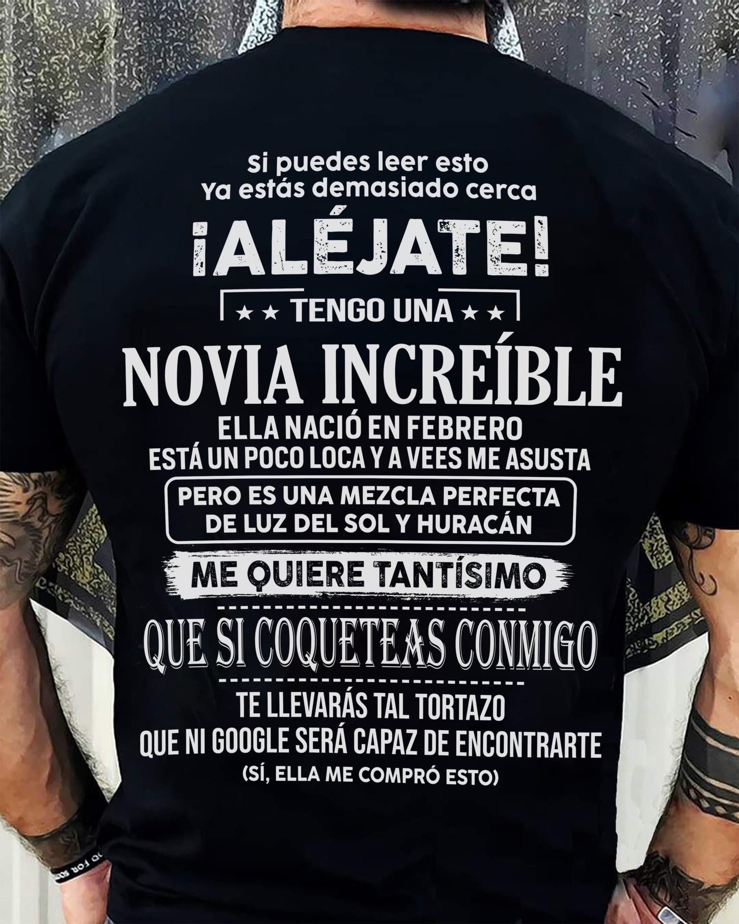 Febrero – Novia increíble nacida en febrero – Regalo especial para tu novio – TOP02 (SKUT06-55-02)