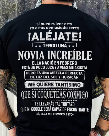 Febrero – Novia increíble nacida en febrero – Regalo especial para tu novio – TOP02 (SKUT06-55-02)