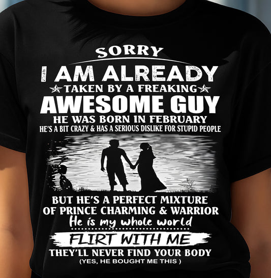 February – Awesome Boyfriend Born In February – Special Gift for Your Girlfriend – TOP02 (SKU26T-01-27-02)