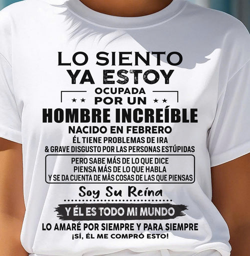 Febrero - Fantástico novio nacido en Febrero - Regalo especial para tu novia - TOP02 (SKU2605-223-02)