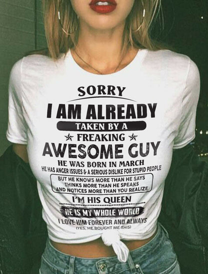 March - Awesome Boyfriend Born In March - Special gift for your Girlfriend - TOP03 (SKU07-177-03)