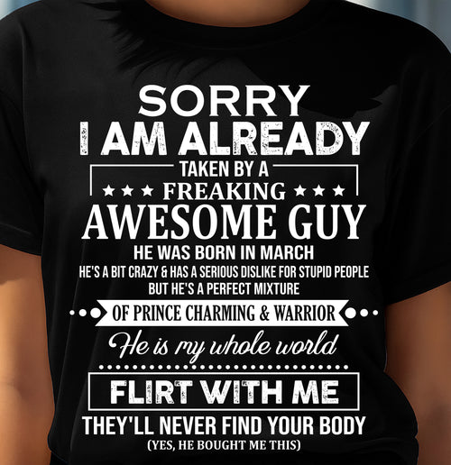 March - Awesome Boyfriend Born In March - Special gift for your Girlfriend - TOP03 (SKU10-44-03)