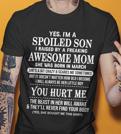 March - Awesome Mom Born In March - Special Gift For Your Son - TOP03 (SKU11-61-03)