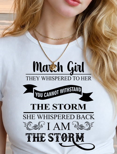 March - Awesome Girl Born In March TOP03 (SKU2607-343-03)