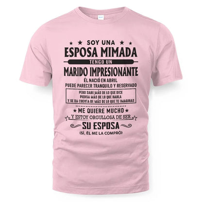 Abril – Esposo increíble nacido en abril – Regalo especial para tu esposa – TOP04 (SKU03-11-04)