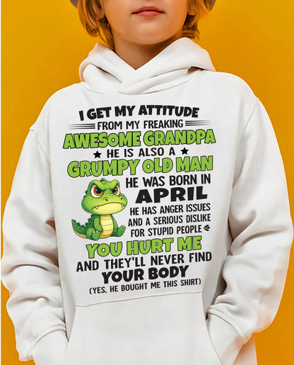April - Awesome Grandpa Born In April - Special gift for your Grandchildren - TOP04 (SKU09-118-04)