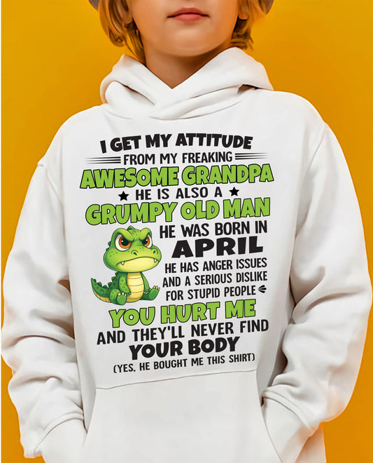 April - Awesome Grandpa Born In April - Special gift for your Grandchildren - TOP04 (SKU09-118-04)