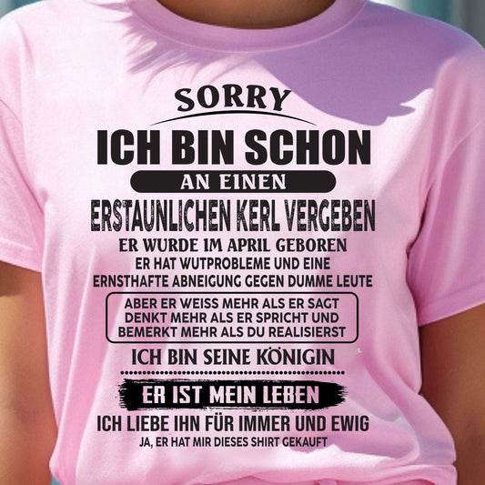 April - Toller Freund, geboren im April - Besonderes Geschenk für deine Freundin - TOP04 (SKU07-182-04)