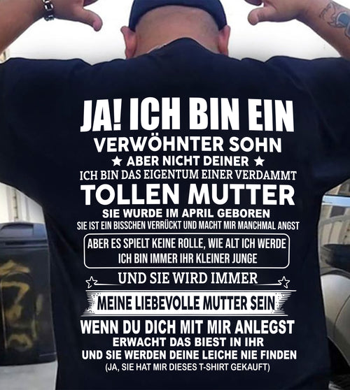 April - Tolle Mama geboren im April - Besonderes Geschenk für deinen Sohn - TOP04 (SKU2606-45-04)