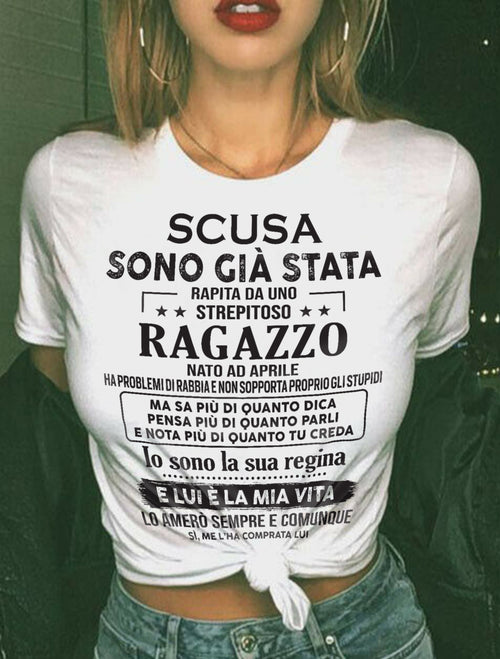 Aprile - Fantastico fidanzato nato ad Aprile - Regalo speciale per la tua ragazza - TOP04 (SKU05-75-04)