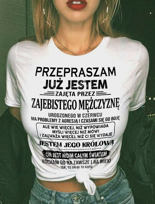 Czerwiec - Świetny chłopak urodzony w czerwcu - Wyjątkowy prezent dla Twojej dziewczyny - TOP06 (SKU05-57-06)
