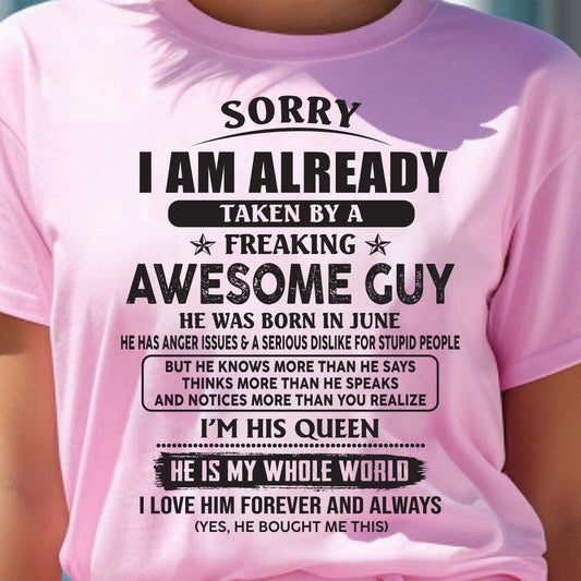 June - Awesome Boyfriend Born In June - Special gift for your Girlfriend - TOP06 (SKU07-177-06)