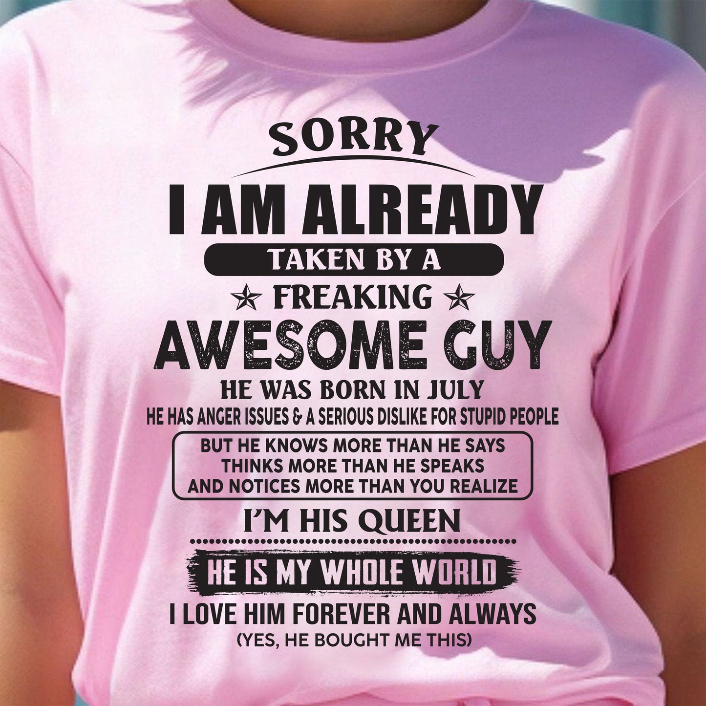 July - Awesome Boyfriend Born In July - Special gift for your Girlfriend - TOP07 (SKU07-177-07)