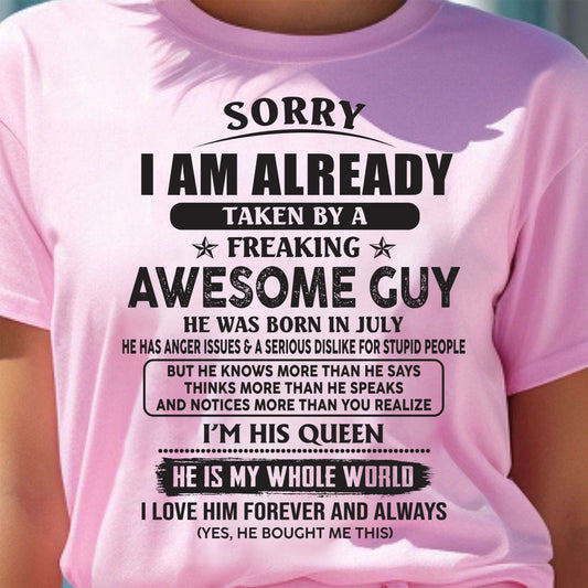 July - Awesome Boyfriend Born In July - Special gift for your Girlfriend - TOP07 (SKU07-177-07)