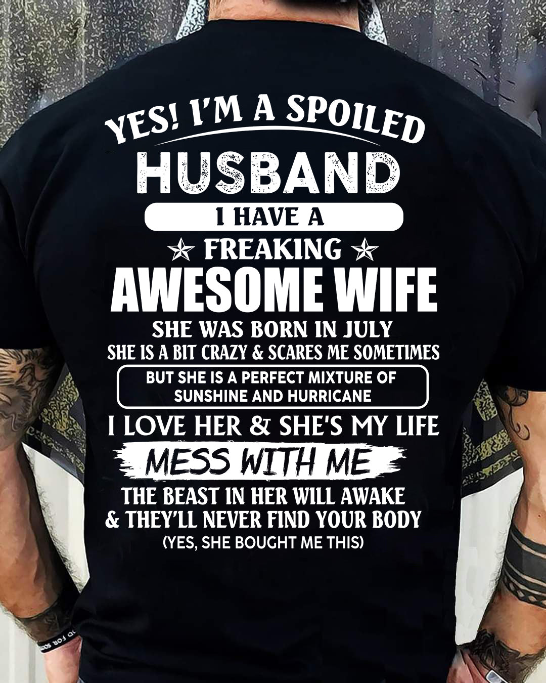 July - Awesome Wife Born In July - Special gift for your Husband - TOP07 (SKUT07-180-07)