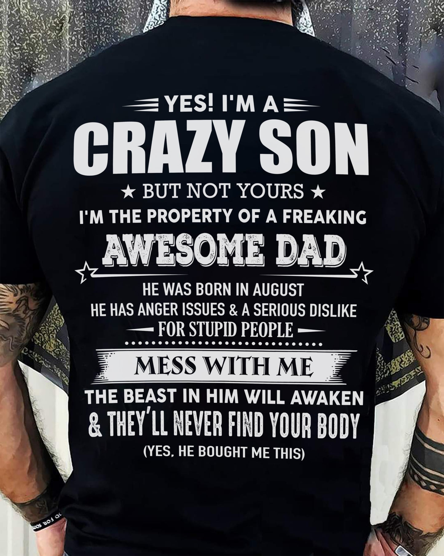 August - Awesome Dad Born In August - Special gift for your Son - TOP08 (SKU07-52-08)