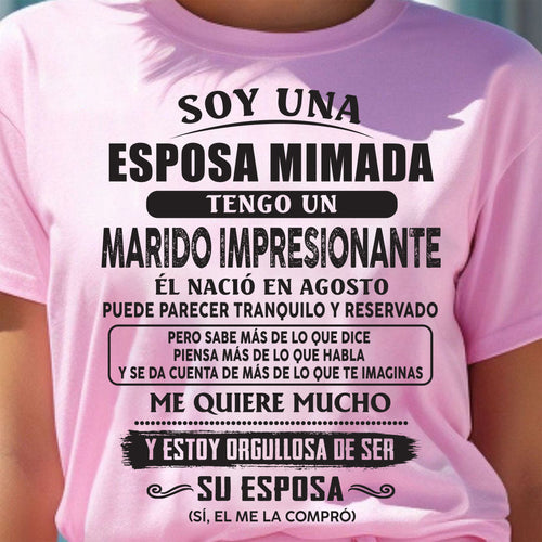 Agosto – Esposo increíble nacido en agosto – Regalo especial para tu esposa – TOP08 (SKU07-176-08)