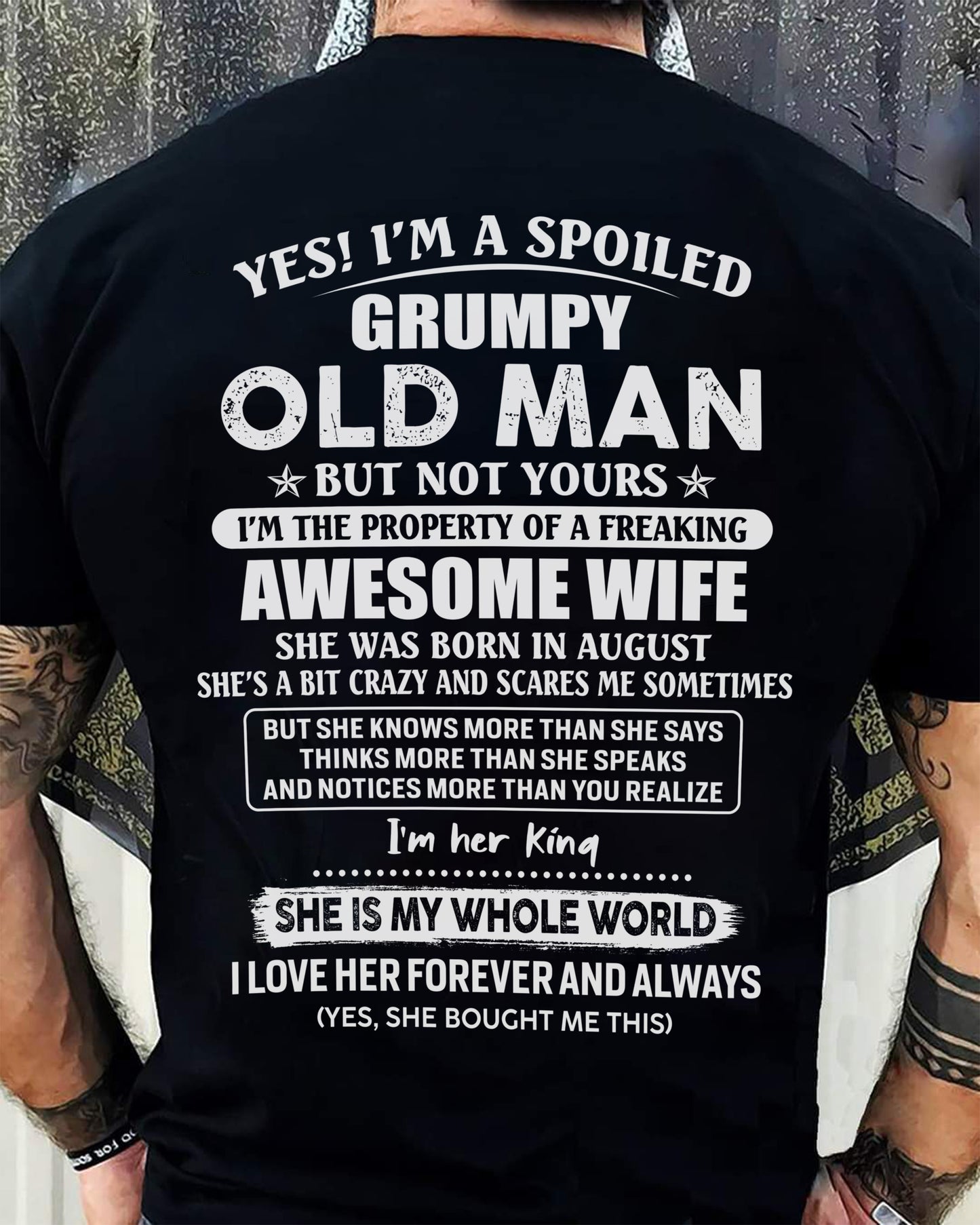August – Awesome Wife Born In August – Special gift for your Husband TOP8 (SKU07-100-08)