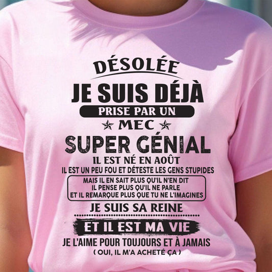 Août – Petit ami incroyable né en août – Cadeau spécial pour votre petite amie – TOP08 (SKU07-170-08)