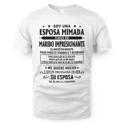 Agosto – Esposo increíble nacido en agosto – Regalo especial para tu esposa – TOP08 (SKU03-11-08)